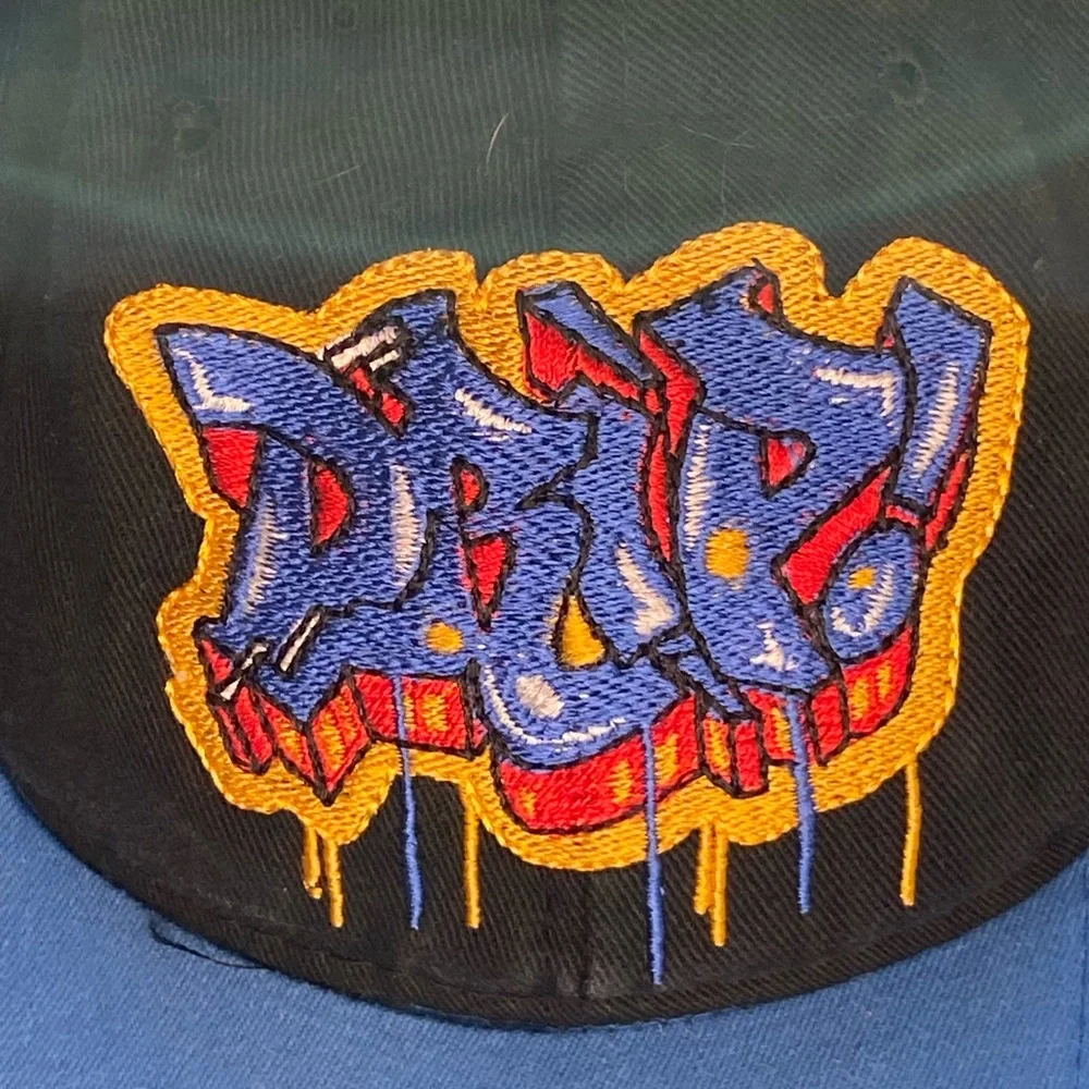 Black & Blue Graffiti Patch Snapback Hat